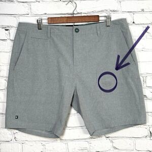 Linksoul‎ Solid Boardwalker Shorts 36 Gray LS6200 Saltwater Wash Performance 8"